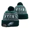 Gorros de Lana de Comercio Exterior al por Mayor con Pompones de Piel, Gorros de Punto de la NFL, Gorros de Moda Cálidos de Otoño e Invierno para Parejas de Hombres y Mujeres