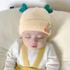 Chapéu de bebê de cashmere de algodão outono e inverno super fofo chapéu de bebê recém-nascido masculino e feminino chapéu de lã de bebê chapéu de malha recém-nascido