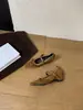 []2026 Primavera/Otoño Nuevo Estilo Oculto Aumentador de Altura Punta Puntiaguda Corte Bajo Moño Elegante Nicho Mary Jane Zapatos de Salón