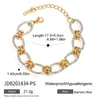 Jieding Pulsera Cubana de Acero Inoxidable con Circonita Transfronteriza Lujo Ligero Cadena de Metal de Gama Alta Sin Decoloración Acero de Titanio Primera Joyería