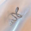 Anillo de dedo índice abierto personalizado con diseño de serpiente, ligero, de lujo, para celebridades de Internet, moderno, bonito y de nicho para mujer