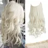 Cabelo Longo Cacheado Ondulado com Linha Transparente, Fábrica de Origem, Peruca Estilo Europeu e Americano, Estilo Linha de Pesca com Presilhas