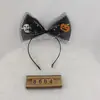 Tocado de Halloween Sombrero Mágico de Bruja Diadema Decoración de Maquillaje Diadema de Encaje Horquilla de Calabaza Accesorio para el Cabello de Fantasma