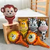 Globo de película de aluminio globo de cumpleaños infantil decoración de fiesta infantil juguete infantil de mano de dibujos animados ayuda mini globo de animal