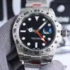 V7 Factory Explorer Tipo II Reloj Mecánico para Hombre GMT Bisel Greenwich Coke Negro Submariner