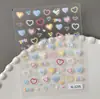 Pegatinas para Uñas con Forma de Corazón de Dopamina 3D Versátiles Corazón Hueco Pegatinas para Uñas en Relieve DIY Modelo Yl