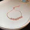 Pulsera Geométrica de Circonita de Lujo Ligero de Moda Chapada en Oro Real Estilo Europeo y Americano Personalidad Ajustable Nicho Pulsera de Alta Gama para Mujer
