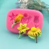 Molde de Silicone Tulipa Girassol Forma de Lírio DIY Feito à Mão Fondant Chocolate Biscoito Bolo Molde