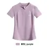 Camisetas Deportivas de Manga Corta para Mujer para Verano, Correr al Aire Libre, Fitness, Media Cremallera, Secado Rápido, Transpirables, Ropa de Entrenamiento para Bádminton