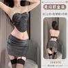 Nova Lingerie Sexy Saia Colada ao Corpo para Boate Garota Hot Brilhante Estilo Fenda Role Play Profissional de Secretária
