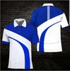 Nova Camisa Polo Masculina Europeia e Americana 2024 Estampa Digital 3D Gola Lapela Manga Curta Camiseta Fresca Casual Polo Masculina