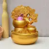 Presente de Abertura Ornamento de Fonte de Água para Desktop Decoração de Bola Feng Shui para Sala de Estar de Casa Escritório Ornamento com Fluxo de Água