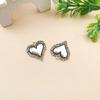 1 colgante de aleación de amor, accesorios de joyería, collar de cuentas, pulsera, plata antigua retro con forma de corazón.