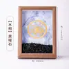 Ornamentos de porta-retrato de cascalho de cristal natural dos cinco elementos, pedra desmagnetizadora de cristal para decoração de casa, arte de parede e exibição de mesa atacado