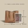 Bolso Tote de Piel de Vaca Nicho para Mujer Otoño e Invierno Gran Capacidad Textura de Alto Nivel Bolso de Hombro para Viaje al Trabajo Bolso de Mano de Cuero Genuino
