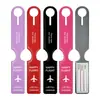 Etiqueta de Equipaje de Cuero PVC Lacado Spot Transfronterizo con Logotipo Serigrafiado y Firma Papel Cuero Etiqueta de Maleta Tarjeta de Embarque