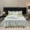 Juego de Colcha de Verano de Tencel Lavado Estampado de Cuatro Piezas, Colcha de Verano de Seda de Hielo Lavada Fresca, Suave para Dormir Desnudo, Colcha de Regalo, Dropshipping
