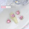 Decorações de Pedraria Strass Cristal para Nail Art Famosas na Internet, Formatos Irregulares de Coração e Retangulares Super Brilhantes, Decorações de Pérola Artesanais para Unhas Atacado