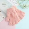 Em estoque venda direta da fábrica 1.3 luvas de meio dedo de pelo sintético de mink Outono Inverno masculino e feminino moda coreana luvas quentes ins