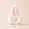 Toalha de mão fofa de desenho animado para cozinha, flanela de coral espessa, absorvente, não solta fiapos, toalha de mão de gato