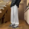 Pantalones Rectos para Hombre Otoño 2026 Estilo Nuevo 100% Algodón Sueltos Marca de Moda Casual Largos Pantalones Sueltos de Pierna Ancha Estilo Americano