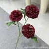 Salón de Bodas Flores Artificiales Rojas Hortensia Borgoña Rosa Material de Flores para Boda Decoración de Guía de Carretera Decoración de Ingeniería de Ventanas