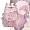 Mochila Anime Desenho Animado Bocchi the Rock, Pedra Solitária, para Meninas, Alunos do Ensino Fundamental e Médio, Bolsa de Ombro Duplo de Grande Capacidade