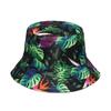 Sombrero de Cubo para Primavera y Verano 2025 Sombrero de Playa Estilo Tropical Estampado de Hoja de Plátano Flor de Palmera Sombrero de Pescador Sombrero para el Sol para Mujer