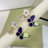 Anel Borboleta de Pétala de Trevo de Quatro Folhas Três em Um para Mulheres, Design de Nicho de Luxo Leve, Estilo de Moda de Alta Qualidade
