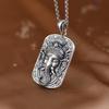 Golden Deer King S925 pingente de nariz de elefante de prata vintage artesanato fosco prata brilhante Lucky Elephant pingente de prata camisola pingente