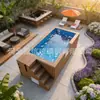 Fabricante Directo de Piscinas de Fibra de Vidrio Personalizadas Venta Directa Piscina de Fibra de Vidrio Sobre el Suelo Piscina Integrada para el Hogar