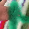Tiras de Plumas de Colores para Manualidades Tiras de Pelo Largo Tiras de Plumas de Colores Material de Decoración para Zapatos de Plumas Decoraciones para Ropa 1 Pieza 2 Metros