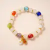 Pulseira de Vidro Cor de Cinza para Mulheres, Joia Brinquedo Cultural Novo Atraente para a Fortuna, Pulseira de Joias para Pontos Turísticos de Templo Atacado