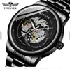 T-Winner Victory 339 Moda Europea y Americana Corte Hueco Reloj para Hombre Negocios Automático Mecánico Transfronterizo Nuevo Producto