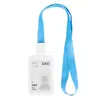 Porta credencial personalizable Porta gafete de empleado Cordón retráctil Doble cara Completamente transparente Delgado Portatarjetas con hebilla de fácil extracción