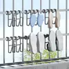 Estante Secador de Zapatos, Gadget Secador de Zapatos, Gancho de Almacenamiento para Ventana Antirrobo de Balcón, Estante para Sandalias, Perchero Doméstico de Acero Inoxidable para Uso en Exteriores