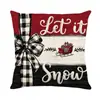 2026 Nueva Almohada de Navidad Cojín con Impresión Digital Personalizada Cubierta de Cojín Navideño para Sofá Tema Navideño Transfronterizo