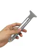 Raspador de hielo para descongelar refrigeradores, herramienta de eliminación de hielo totalmente de acero, raspador de hielo plano y grueso, raspador totalmente de acero para limpiar refrigeradores