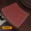 Sousplat de Couro Chuangmu Impermeável, Isolado e à Prova de Óleo Jogo Americano de Mesa de Hotel para Casa Luxo Leve em Forma de Leque Linha Única
