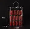 Saco de presente transparente de fábrica saco plástico PVC bolsa de mão mão presente presente de aniversário embalagem de saco de casamento atacado
