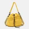 Bolsa Balde de Lona Tendência Streetwear Outono Inverno para Casal Feminina 2025 Nova Tendência Leve Versátil Casual Transversal