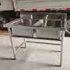 Fregadero de acero inoxidable de tres senos Fregadero comercial para escuela de un solo y doble seno fregadero de cocina fregadero fregadero fregadero fabricantes