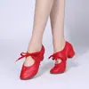Nuevos zapatos de baile latino y de plaza, zapatos de baile de caña baja con suela blanda para mujer, zapatos de baile modernos de corte bajo, zapatos de actuación para adultos