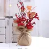 Venda Quente Transfronteiriça Pinhas de Natal Frutas Vermelhas de Cristal Adereços Layout Enfeites Acessórios de Decoração de Natal para Desktop Suprimentos