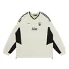 Comercio Exterior Europeo y Americano Retro Color de Contraste Secado Rápido Manga Larga Camiseta Estilo Holgado Perezoso Otoño Tendencia Marca Jersey Top Deportivo Sudadera
