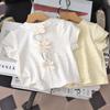 Vestido Nuevo de Verano de Manga Corta para Bebé Niña 2025, Camiseta Básica de Verano para Niños a la Moda, Top Versátil