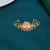 Aleación Color de Electroforesis Conservación de Color Nueve Piezas Doble Nube Flor de Loto Accesorios DIY Estilo Antiguo Hanfu Qipao Pasador Accesorios de Collar
