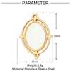 Colgante DIY de acero de titanio con ojos de elefante de palma para mujer, sol, abeja, tortuga, tornillo, joyería de acero inoxidable, collar colgante