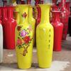 Vaso de Chão de Cerâmica Jingdezhen Vermelho Chinês Flor de Peônia Dourada Vaso de Cerâmica Decoração Festiva de Abertura Ornamentos