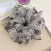 Goma para el pelo de Organza Floral Estilo Francés, Estilo Perezoso, Esponjosa, Realza el Volumen del Cabello, Accesorio Versátil para el Cabello para Niñas